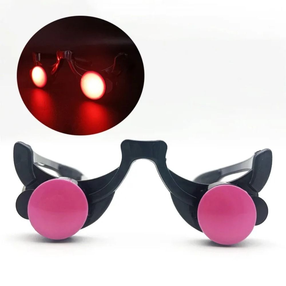 Glow In The Dark Party Glasses - ハロウィーンのホラーレッドアイグラスのアクセサリー、面白い、個性、怖い、トリッキーな目、コスプレのアクセサリー、暗闇で光る