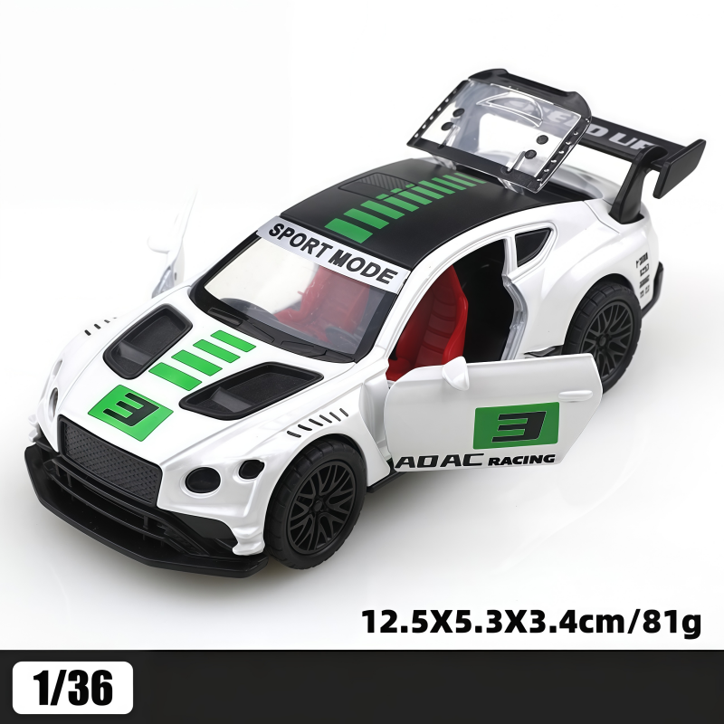 Novelty Gifts - 1:36スケールの合金製レーシングカーモデル。プルバック式で、複数のドアが開閉するスポーツカー。カーモデルのおもちゃとして、コレクションやプレゼントに最適。