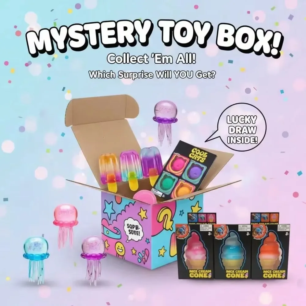 スクイッシー・ミステリーボックス、ゆっくり膨らむフィジェット - Novelty Gifts のレビューと価格