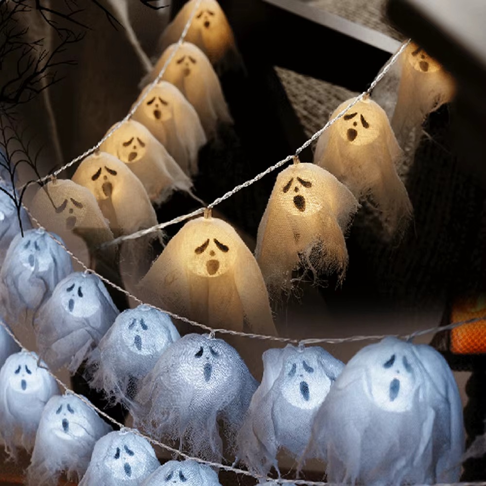 在庫あり ハロウィンゴーストヘッドデコレーション 白いガーゼ - Prank Toys のレビューと価格