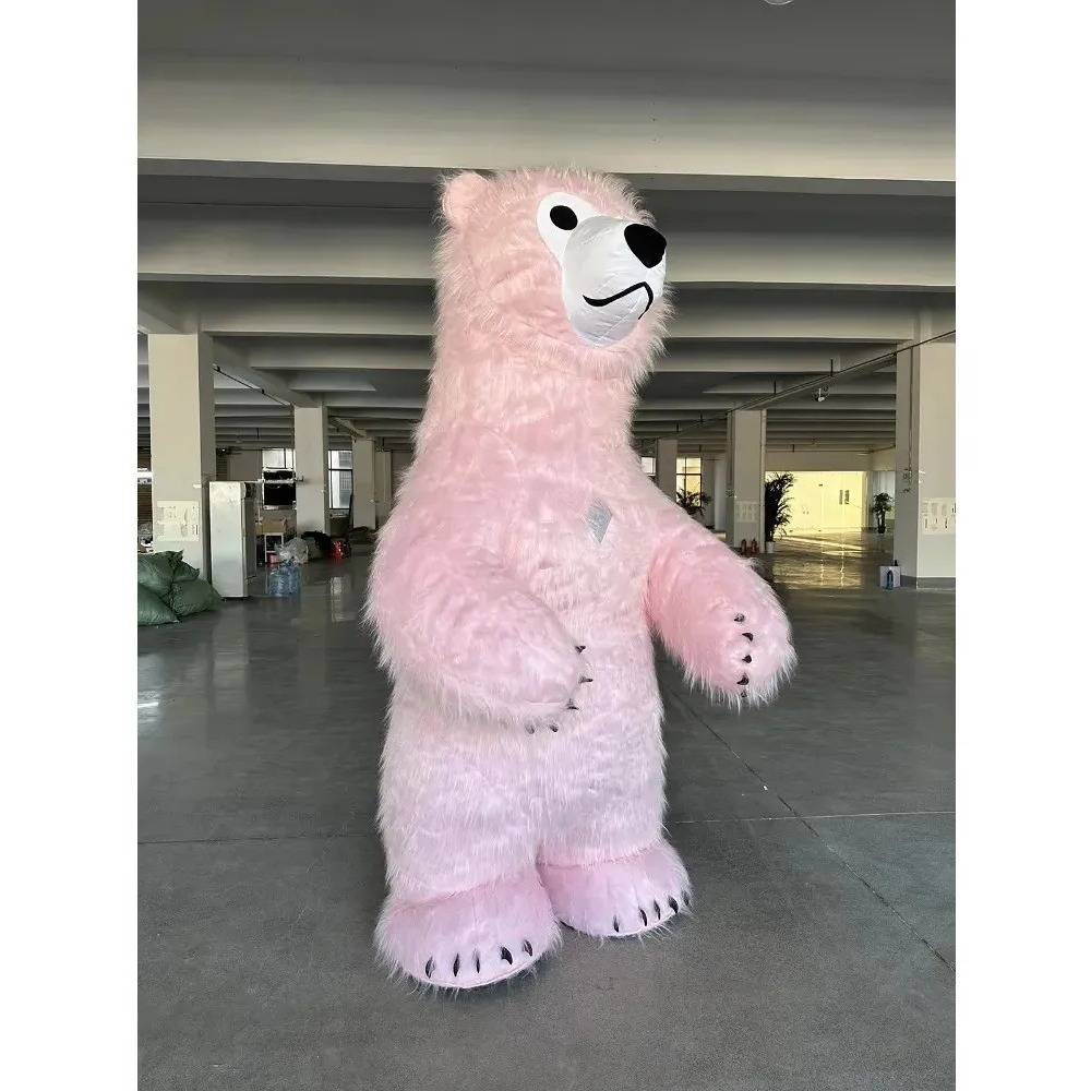 空気で膨らませるピンクのクマの着ぐるみ。大人用。アニメ風コス - Costumes のレビューと価格