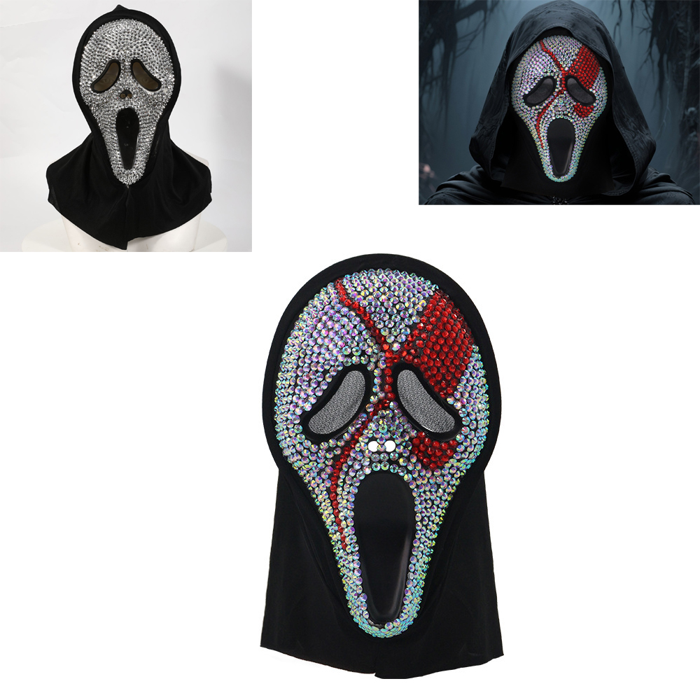 コスプレ ユニークな出血効果 ダイヤモンドがちりばめられたゴ - Led Purge Mask Halloween のレビューと価格