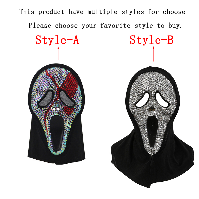 コスプレ ユニークな出血効果 ダイヤモンドがちりばめられたゴ - Led Purge Mask Halloween のレビューと価格