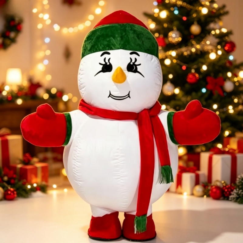 空気で膨らませるタイプの雪だるまの着ぐるみ。大人用。魅力的な - Costumes のレビューと価格
