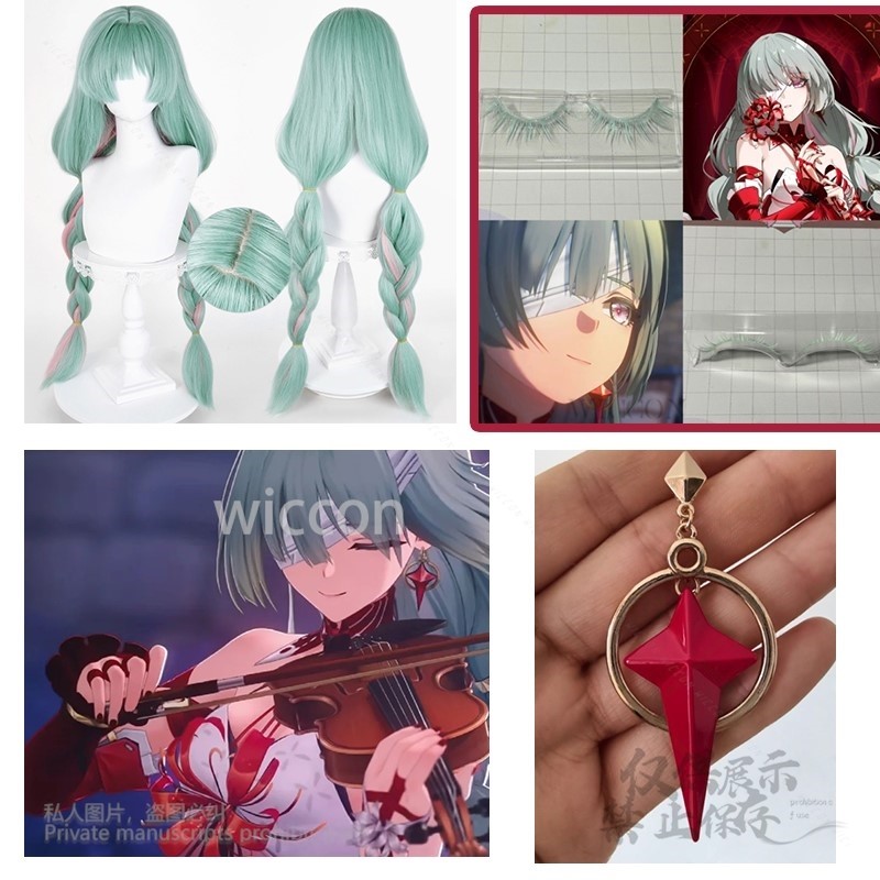 アニメ Phrolova コスプレウィッググリーンピンク混合 - Anime Cosplay Wig Heat Resistant のレビューと価格