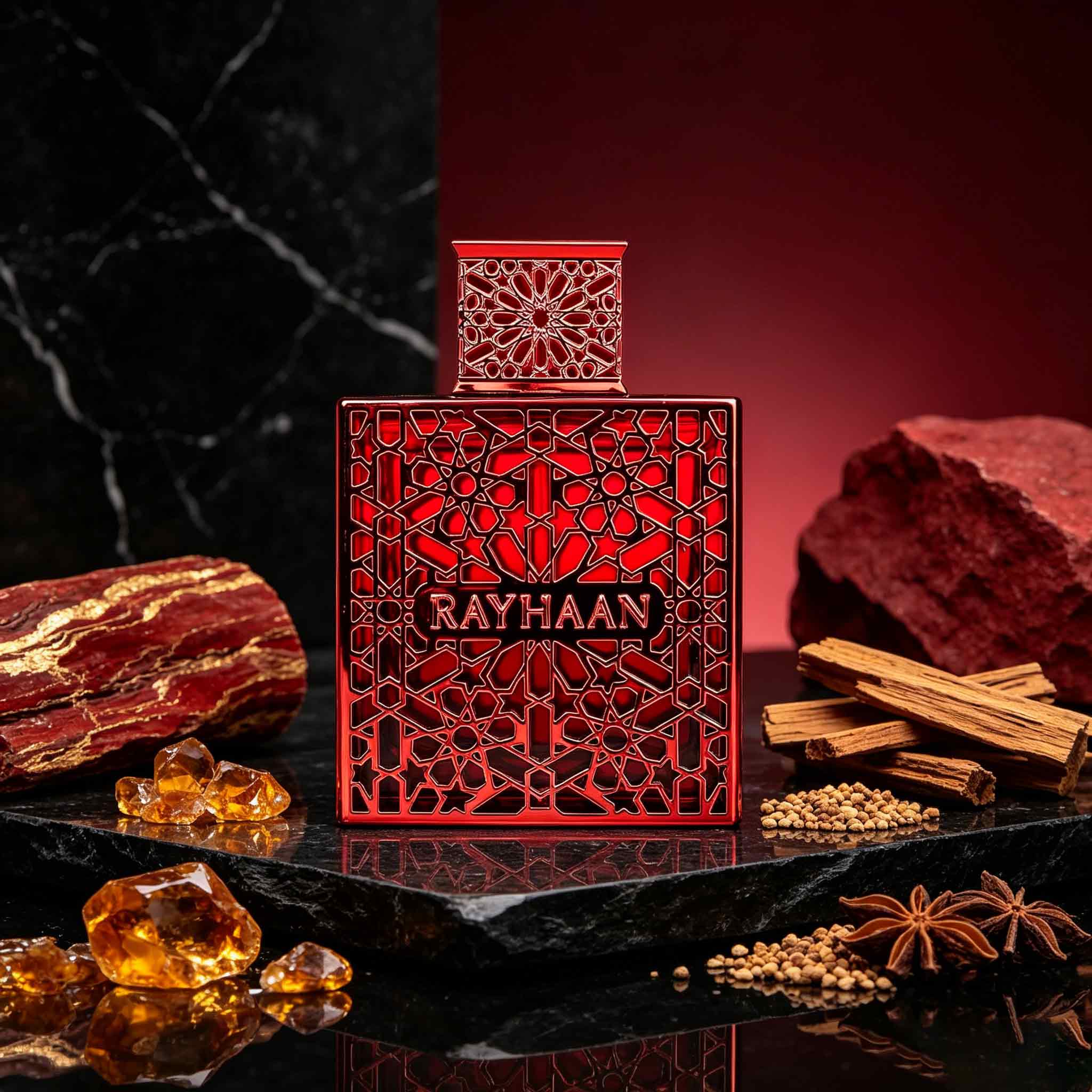 レイハーン レッド 100ml EDP、豪華で目を引く赤と金 - Novelty Gifts のレビューと価格