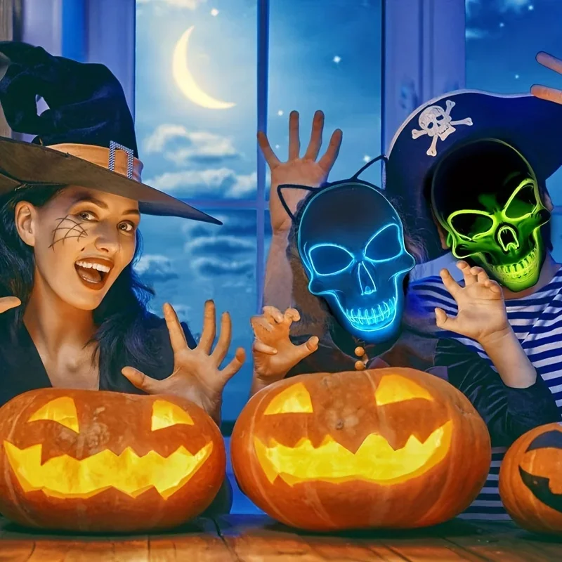 ハロウィーン ホラー スカルマスク LED 冷光マスク LE - Led Purge Mask Halloween のレビューと価格