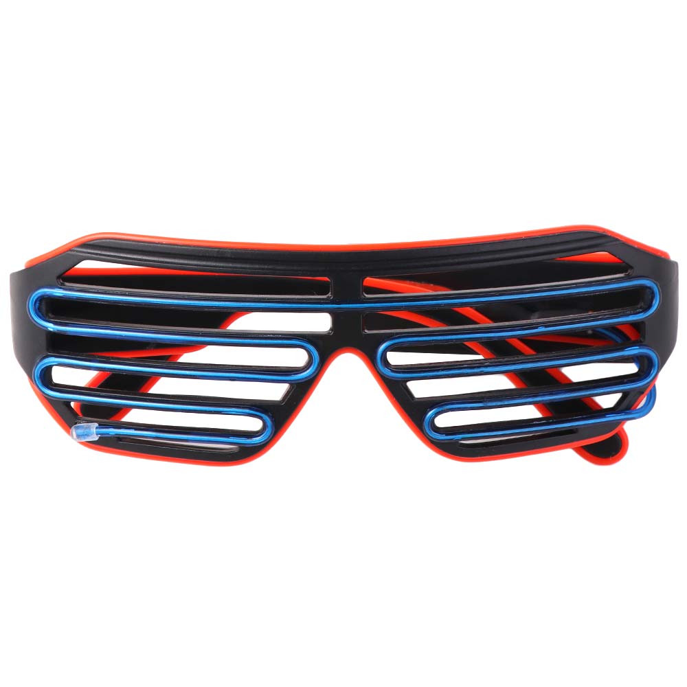 ファッションワイヤレスLED光るメガネクールなダブルカラー発 - Glow In The Dark Party Glasses のレビューと価格